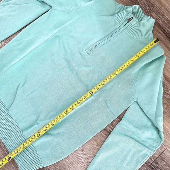 Mens greenish blue long sleeved Sweater - Picture 10 of 10